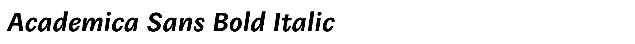 Academica Sans Bold Italic image